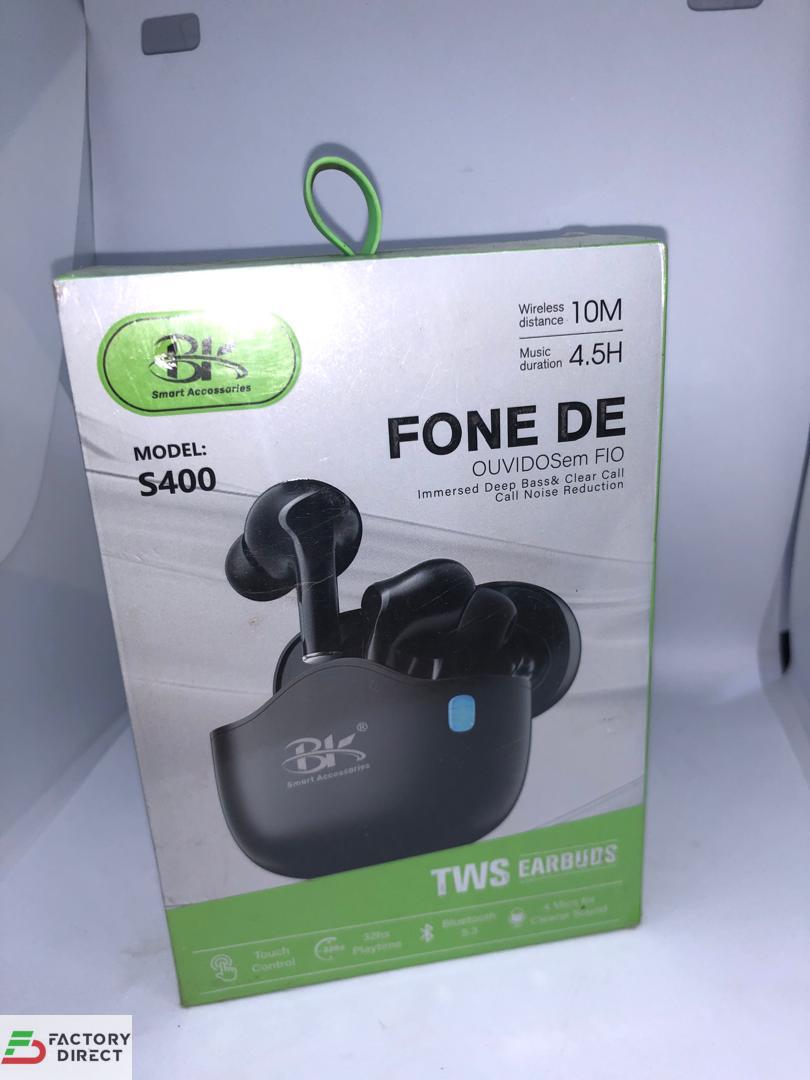 BK Fone De S400 Earbuds Immersed Deep Bass & Clear Call, Call Noise Reduction
