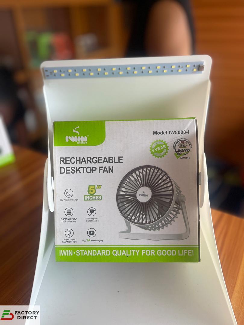 IWIN STANDARD RECHARGEABLE DESKTOP FAN