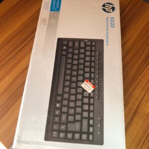 HP K600 Wired Mini Multimedia Keyboard – Compact Ergonomic Design with Chocolate Keycaps
