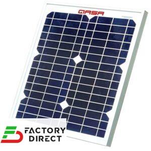 QASA 18V solar power system with 10W panel, power station, and 5-fan bundle.