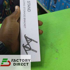 High-Angle Shot of a Packaged Portable Laptop Stand