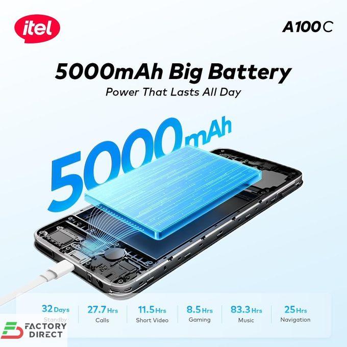 itel A100C Smartphone - 6.6" 90Hz Super Clear Display, 64GB ROM, 5000mAh Battery - Image 3