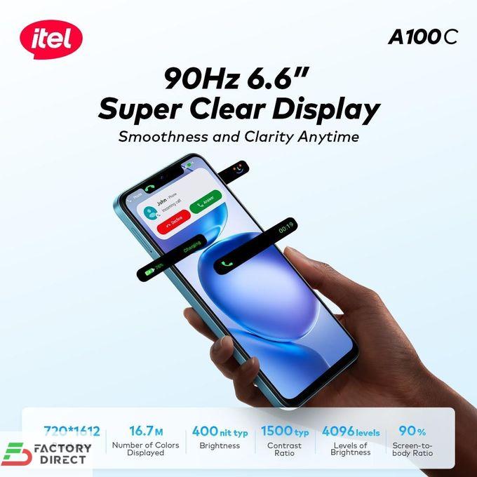 itel A100C Smartphone - 6.6" 90Hz Super Clear Display, 64GB ROM, 5000mAh Battery - Image 4