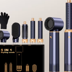 Luxe Pro 5-in-1 High-Speed Hair Styler & Automatic Air Curling Wand (1000W, 60,000 RPM)
