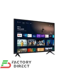 Djack 32'' LED HD TV – Slim Bezel TV with 2 HDMI, 1 USB DivX, & 1 AV Input - Black