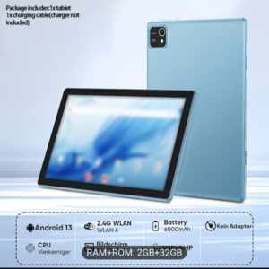 Sleek and Smart: Ultra Slim FD K10 Tablet New Light Blue Tablet