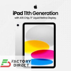 Apple iPad 11th Gen (2025 Model) – 11-inch Display, A16 Bionic Chip, 128GB Storage, Wi-Fi Only – Silver Color