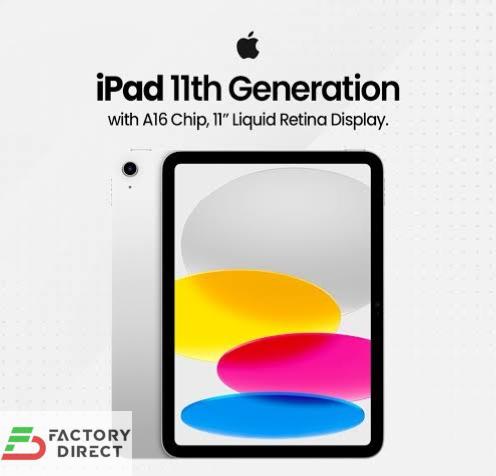 Apple iPad 11th Gen (2025 Model) – 11-inch Display, A16 Bionic Chip, 128GB Storage, Wi-Fi Only – Silver Color