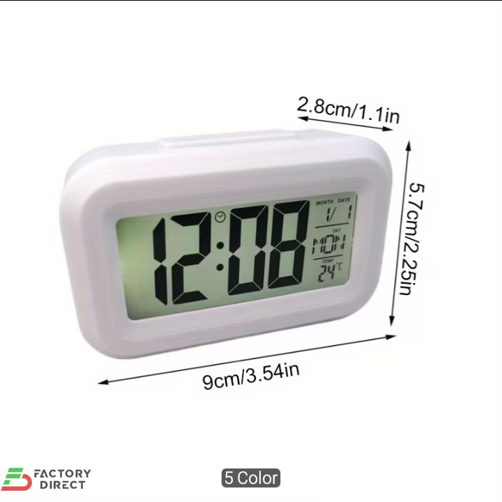 Mini LCD Smart Alarm Clock with Night Light - Image 2