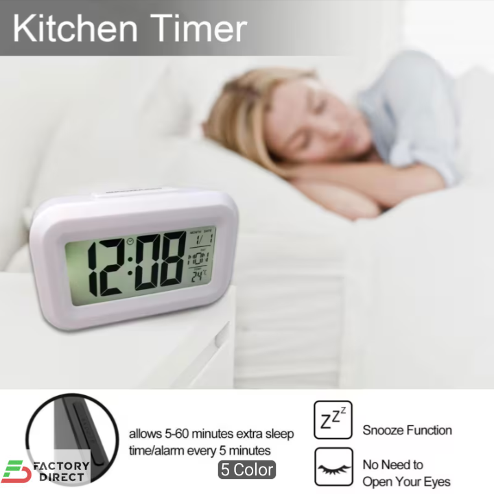 Mini LCD Smart Alarm Clock with Night Light - Image 3