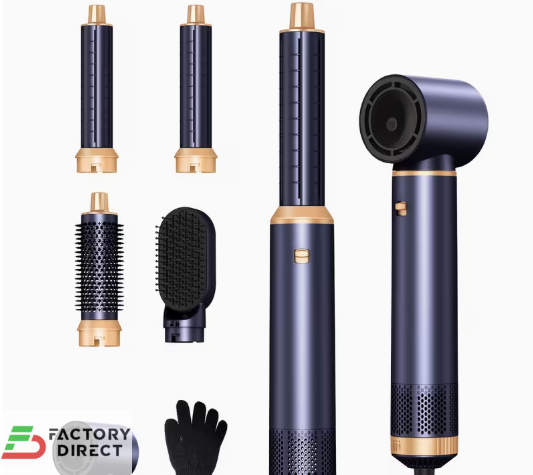 Luxe Pro 5-in-1 High-Speed Hair Styler & Automatic Air Curling Wand (1000W, 60,000 RPM) - Image 3