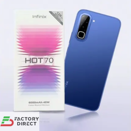 Infinix Hot 70 (4+4GB RAM, 128GB ROM, 6000mAh) - Dive Blue - Image 2