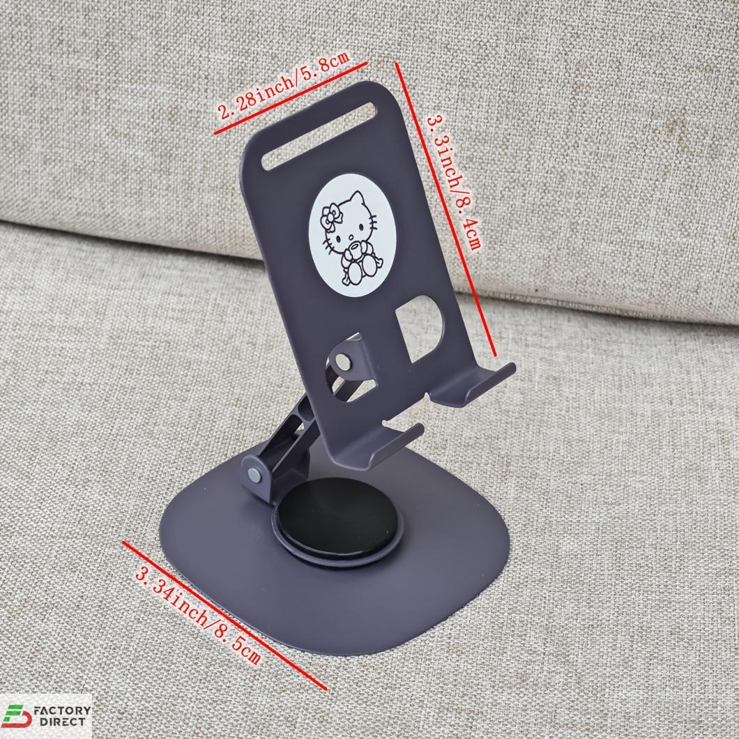 360° Rotating Metal Desktop Phone & Tablet Stand (Foldable & Adjustable) - Image 5