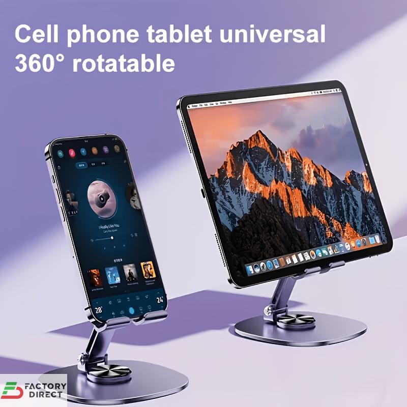 360° Rotating Metal Desktop Phone & Tablet Stand (Foldable & Adjustable) - Image 10