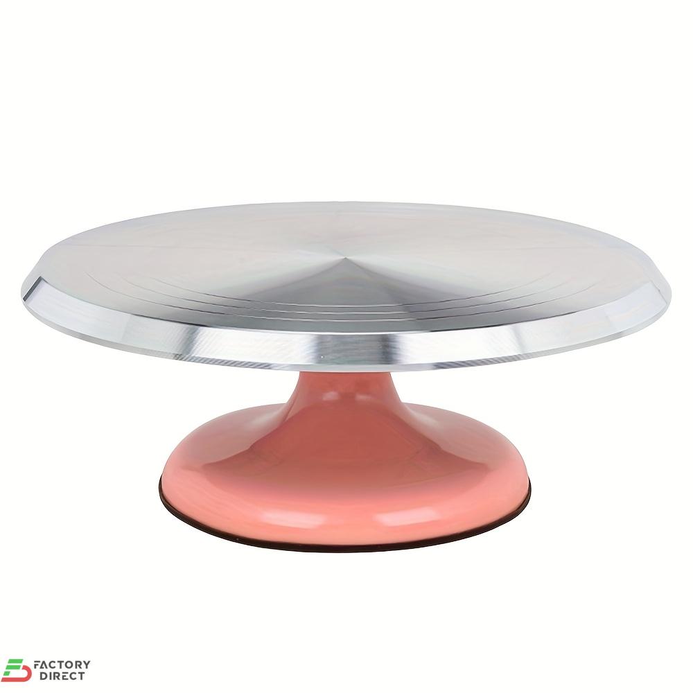 Rotating Baking Cake Turntable & Decoration Table – White/Pink 25.4 cm (10-Inch) - Image 5