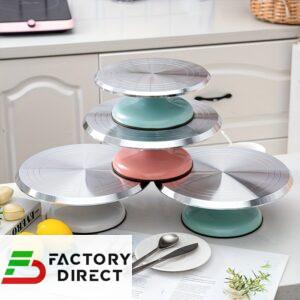 product-grid-gallery-item Rotating Baking Cake Turntable & Decoration Table – White/Pink 25.4 cm (10-Inch)