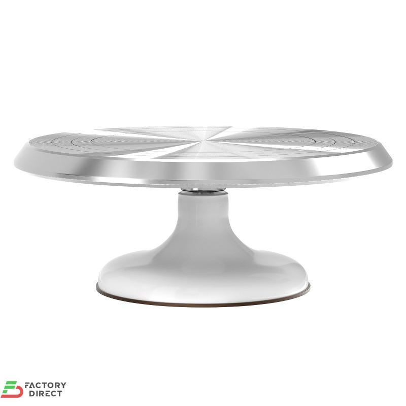 Rotating Baking Cake Turntable & Decoration Table – White/Pink 25.4 cm (10-Inch) - Image 8