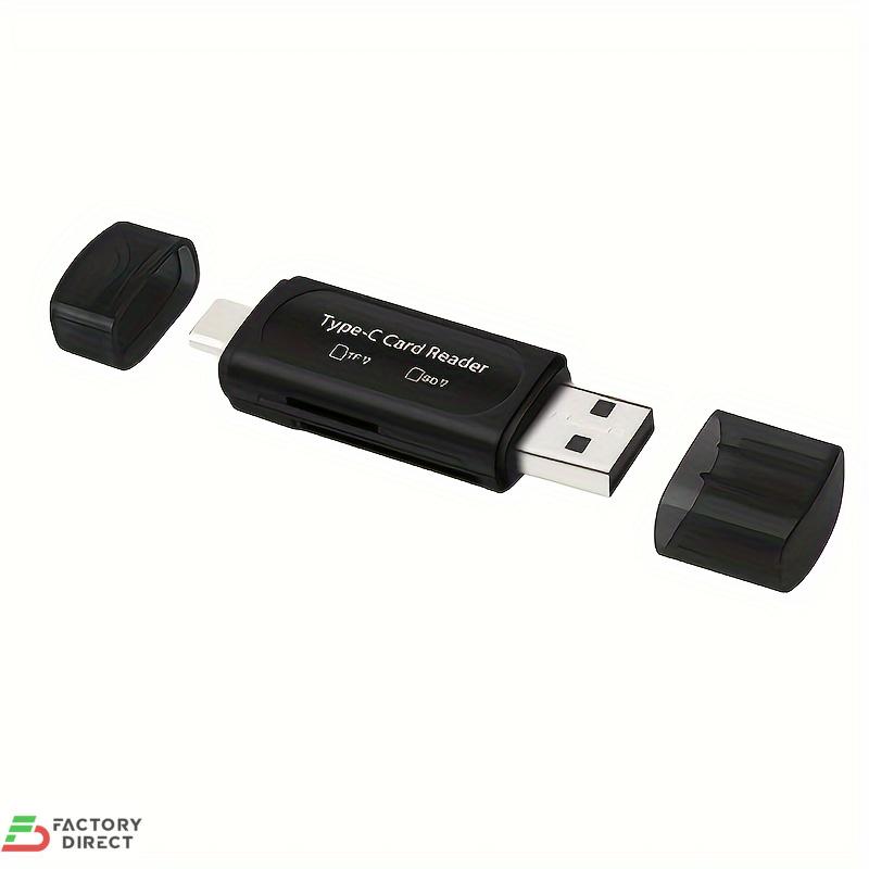 USB Memory Card Reader 4-in-1 USB-C & USB-A Dual Slot SD/TF - Image 3