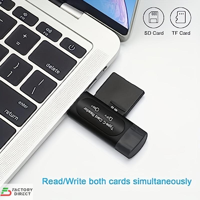USB Memory Card Reader 4-in-1 USB-C & USB-A Dual Slot SD/TF - Image 5