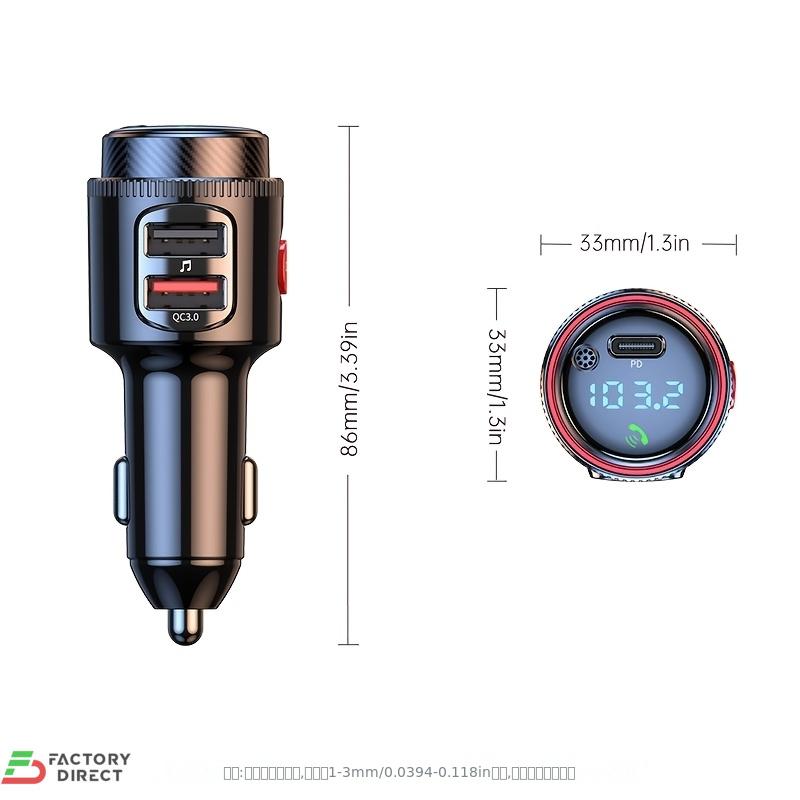 Onboard MP3 Player & Multipurpose USB/PD Wireless Car Charger, Speaker Call - Image 2