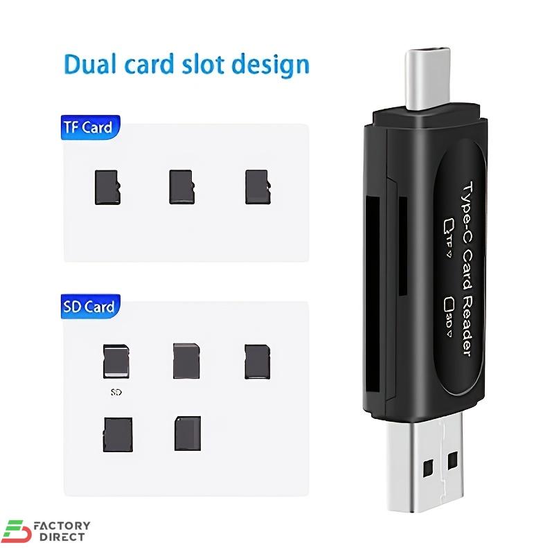 USB Memory Card Reader 4-in-1 USB-C & USB-A Dual Slot SD/TF - Image 7