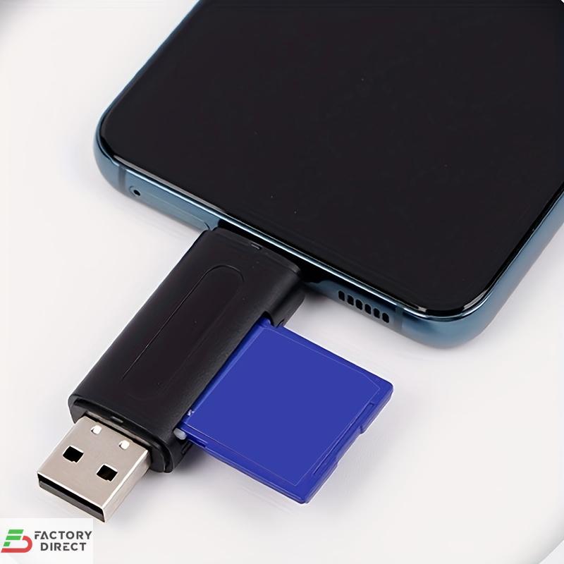 USB Memory Card Reader 4-in-1 USB-C & USB-A Dual Slot SD/TF - Image 11