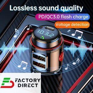 Onboard MP3 Player & Multipurpose USB/PD Wireless Car Charger, Speaker Call