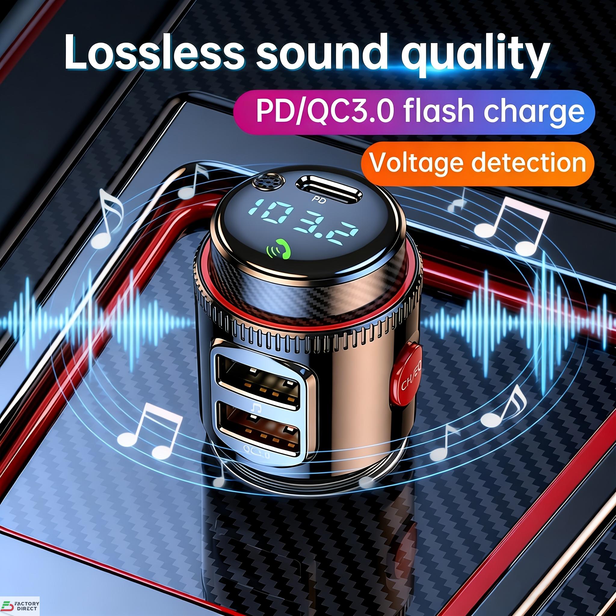 Onboard MP3 Player & Multipurpose USB/PD Wireless Car Charger, Speaker Call